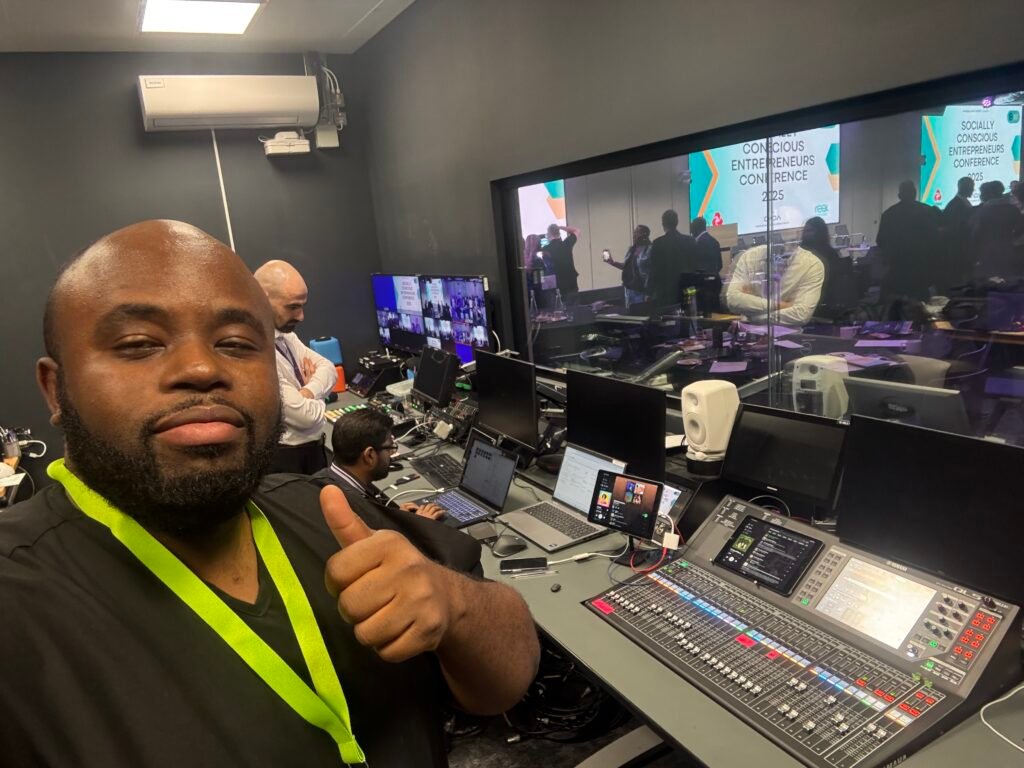 Mr. Timi Famojuro taking a behind-the-scenes selfie during the event.